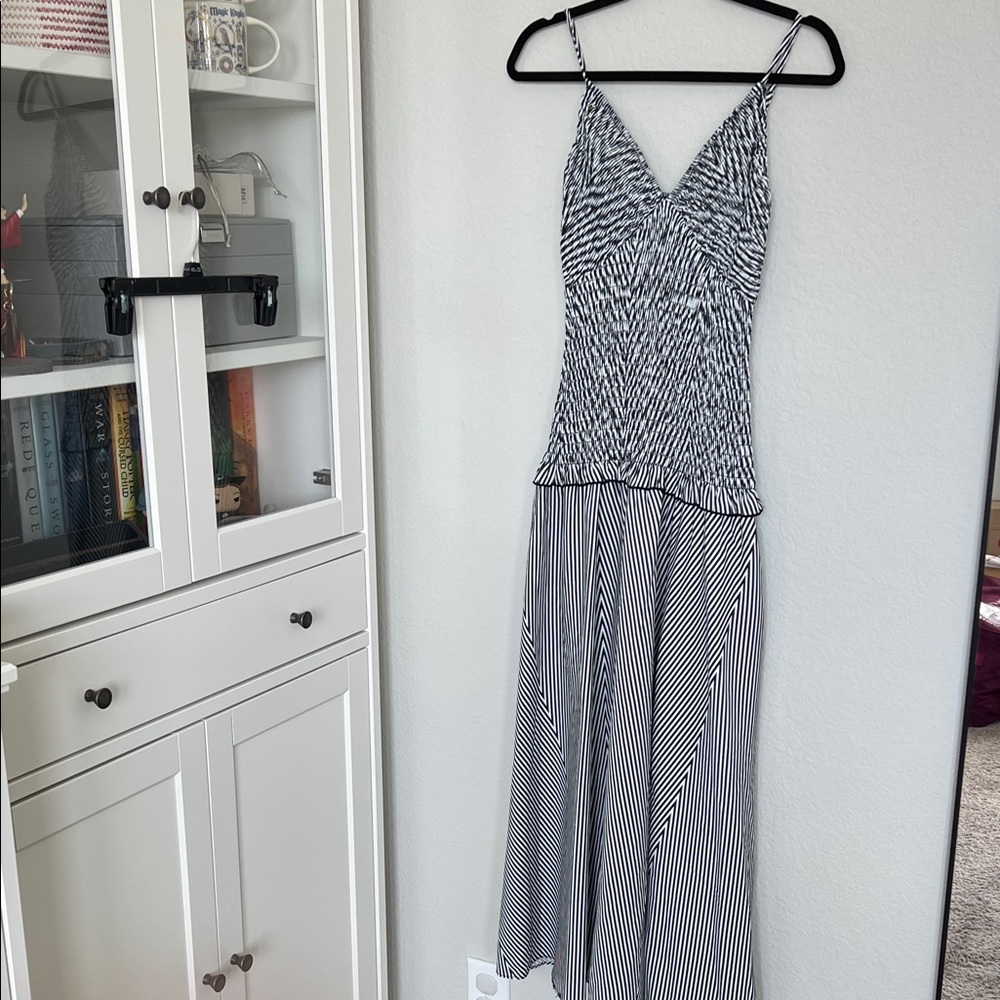 NWT Commense Striped Drop Waist Maxi Dress